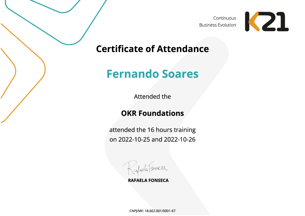Certificado K21
